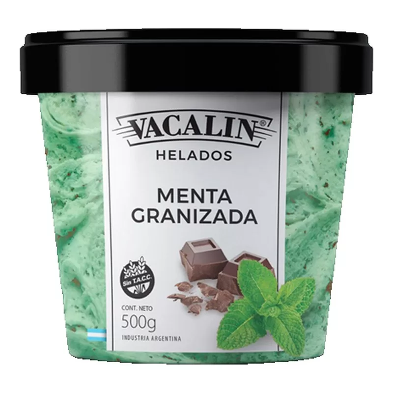 Helado Vacalin Menta Granizada X 500 Gr
