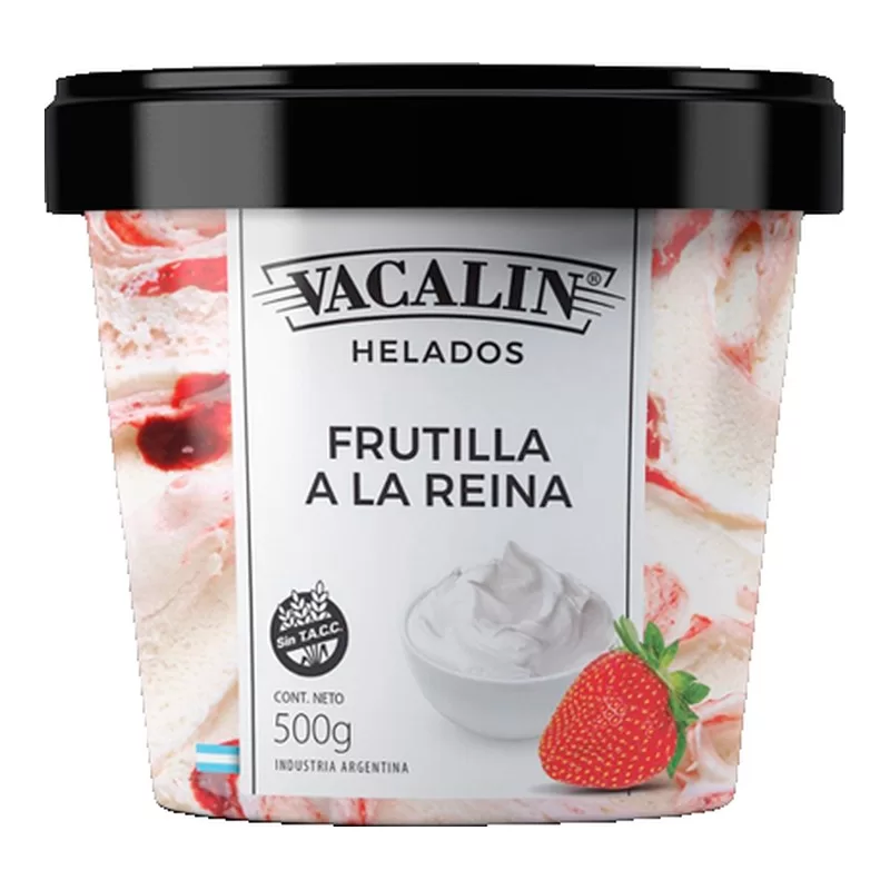 Helado Vacalin Frutilla A La Reina X 500 Gr