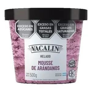 Helado Vacalin Mousse De Arandanos X 500 Gr