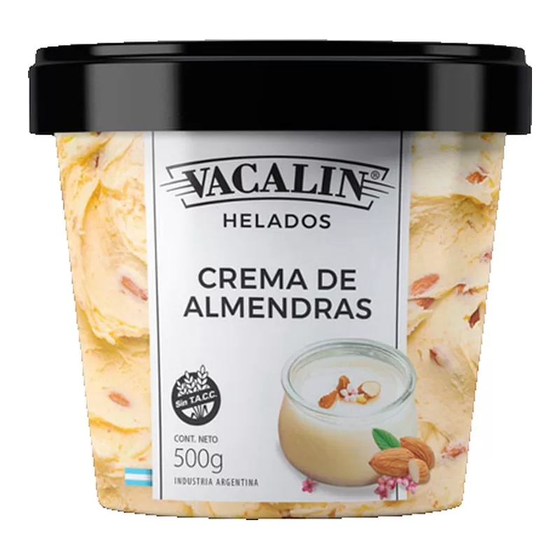 Helado Vacalin Crema De Almendras X 500 Gr