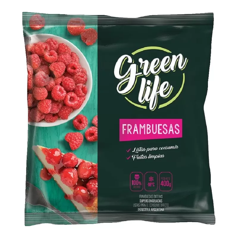 Frambuesas Green Life Congeladas X 400 Gr