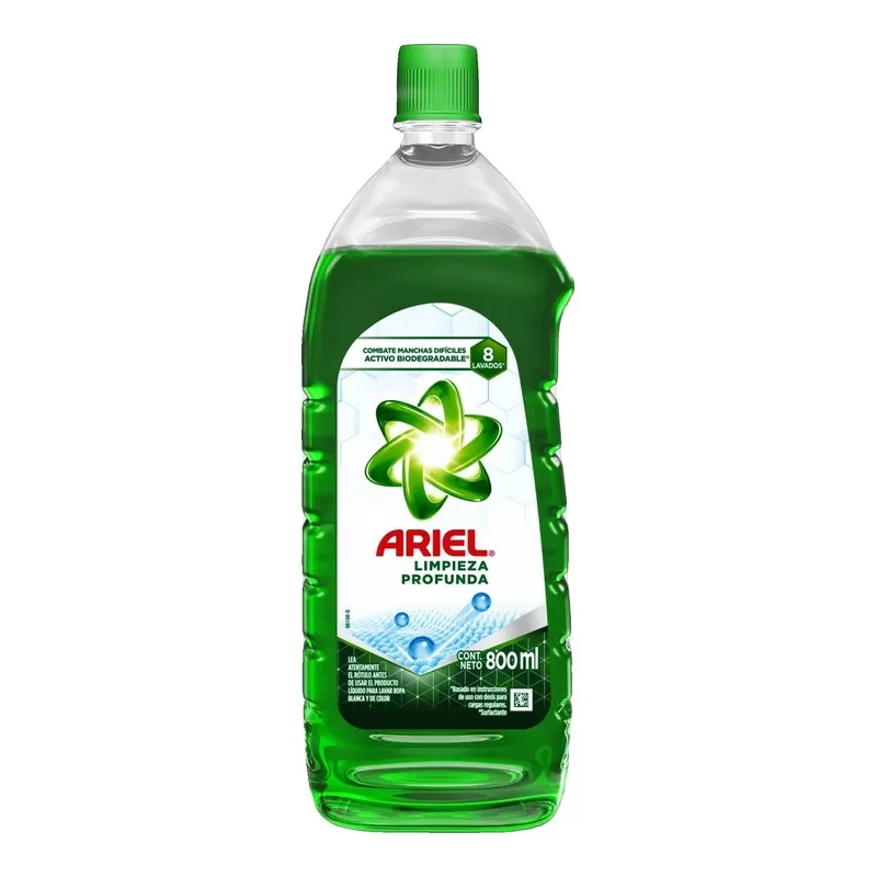 Detergente Ropa Ariel Limpieza Profunda X 800 Cm3
