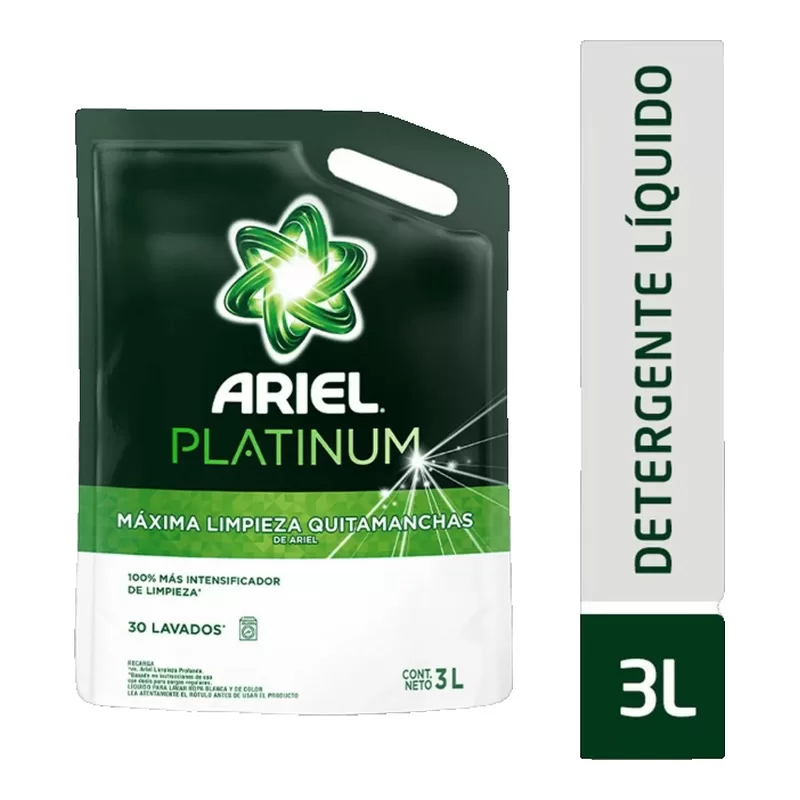 Detergente Ropa Ariel Platinum X 3 Lt