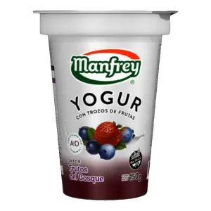 Yogur Manfrey Con Frutos Del Bosque X 150 Gr