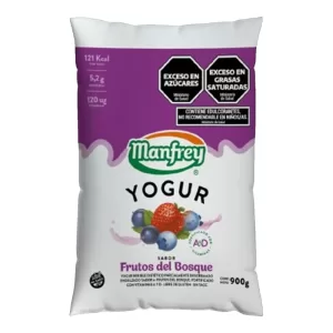 Yogur Manfrey Bebible Frutos Del Bosque X 900 Gr