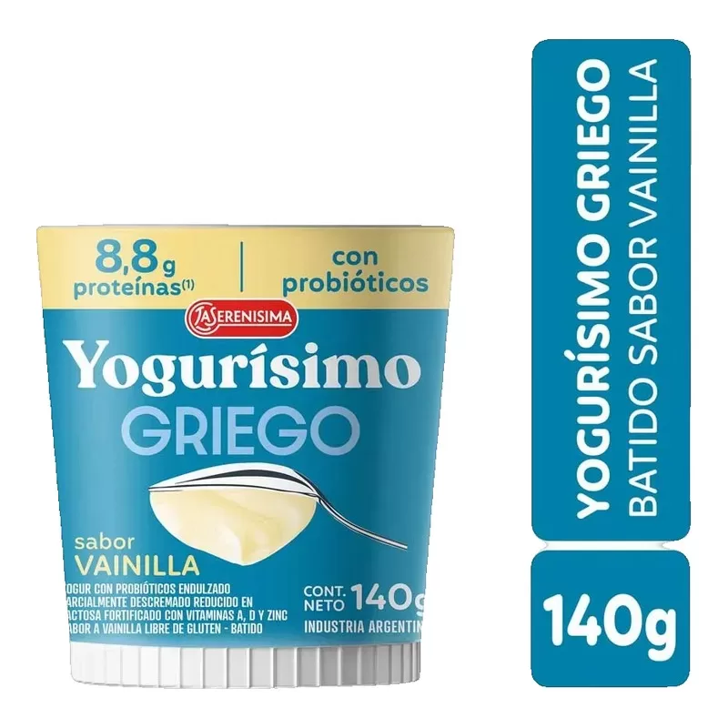 Yogur Yogurisimo Griego Vainilla X 140 Gr