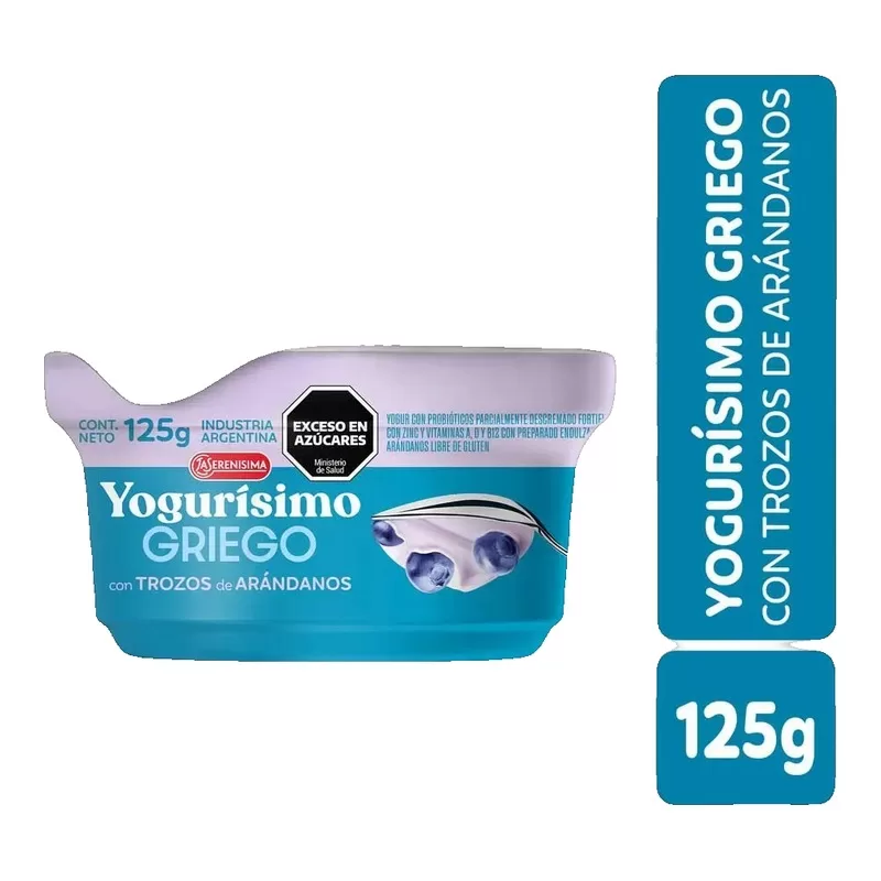 Yogur Yogurisimo Griego Con Arandanos X 125 Gr