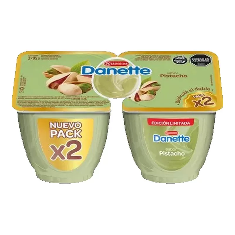 Postre Danette Sabor Pistacho X 190 Gr