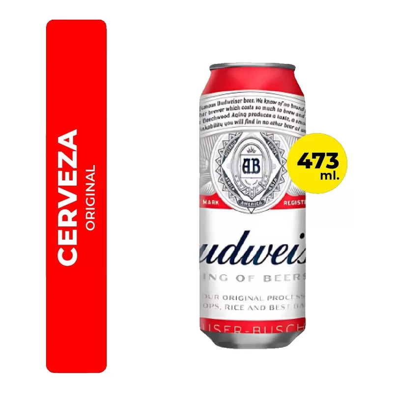 Cerveza Budweiser Lager X 473 Cm3