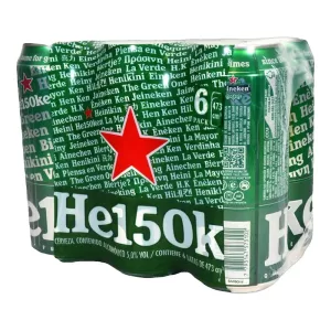 Cerveza Heineken Lata Six Pack X 6 Unid
