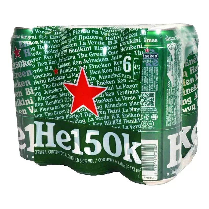 Cerveza Heineken Lata Six Pack X 6 Unid