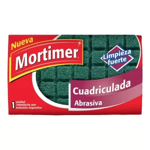 Esponja Mortimer Cuadriculada Abrasiva X 1 Unid
