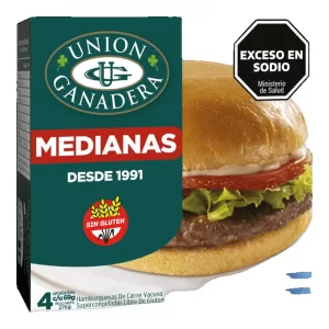 Hamburguesa Union Ganadera Medianas X 4 X 276 Gr