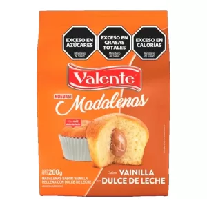 Magdalenas Valente Vainilla C/D.De Leche X 200 Gr