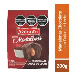 Magdalenas Valente Choc.C/Dulce Leche X 200 Gr