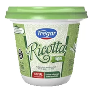 Ricota Tregar Light Sin Sal Agregada X 290 Gr