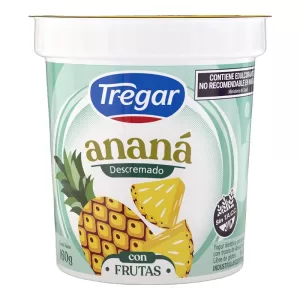 Yogur Tregar Descremado Con Anana X 160 Gr
