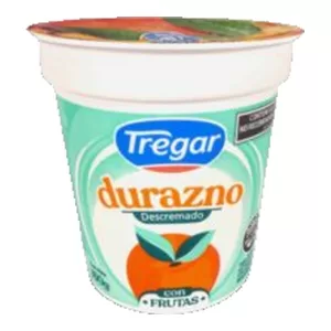 Yogur Tregar Descremado Con Duraznos X 160 Gr