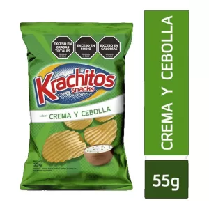 Papas Fritas Krachitos Crema Y Cebolla X 55 Gr