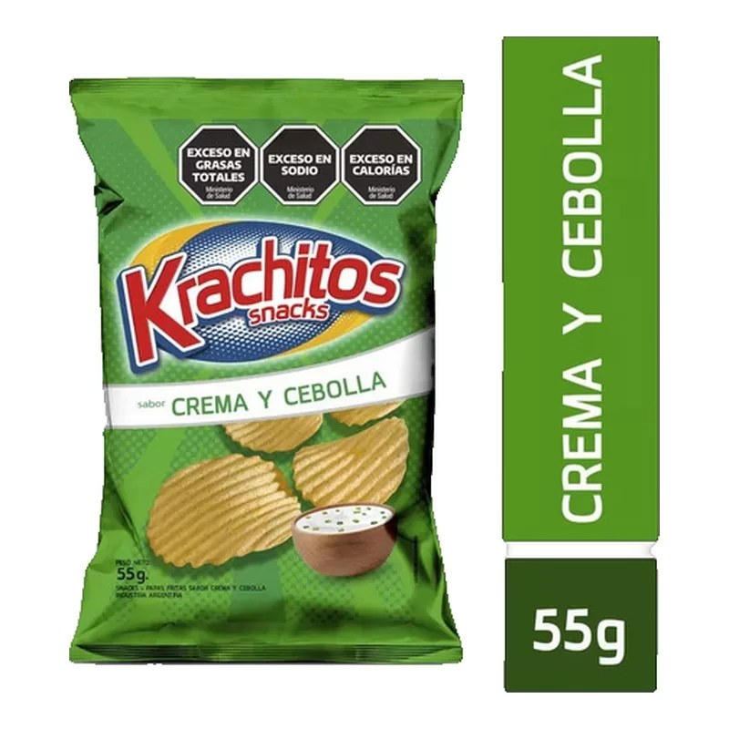 Papas Fritas Krachitos Crema Y Cebolla X 55 Gr