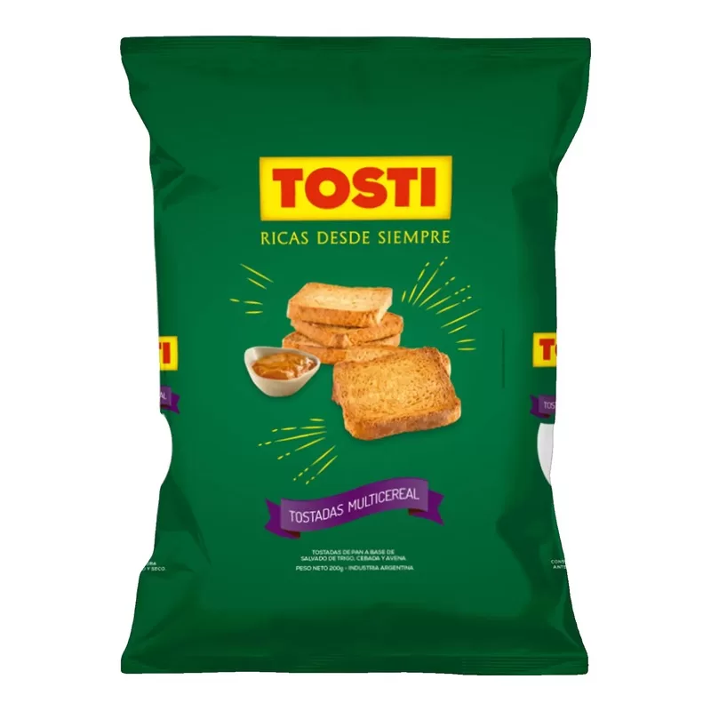 Tostadas Tosti Multicereal Nueva Receta X 200 Gr