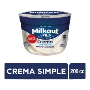 Crema De Leche Milkaut Text.Consistente X 200 Cm3