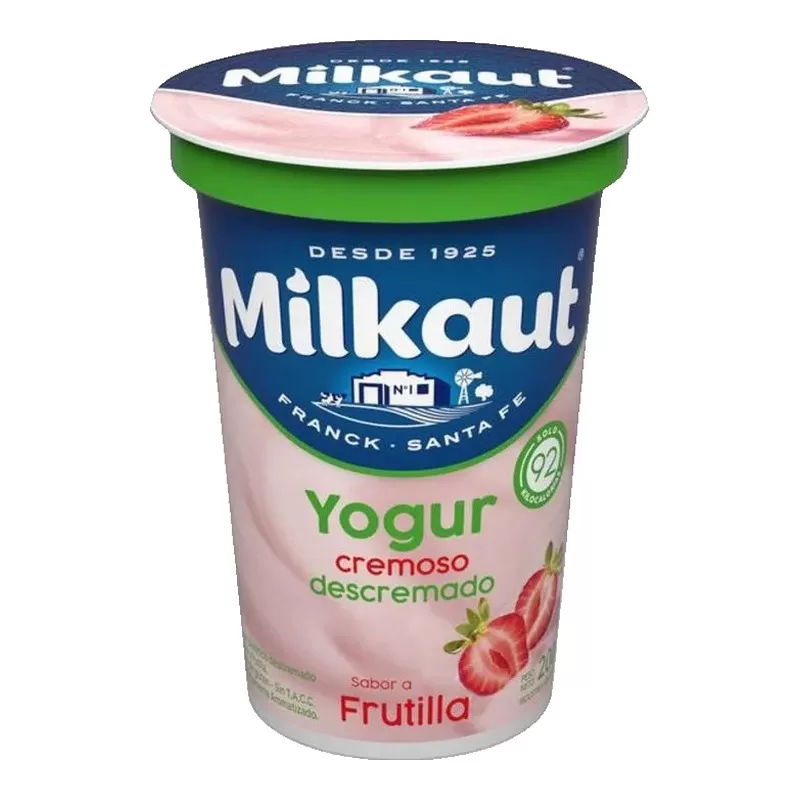 Yogur Milkaut Balance Frutilla Fort X 180 Gr