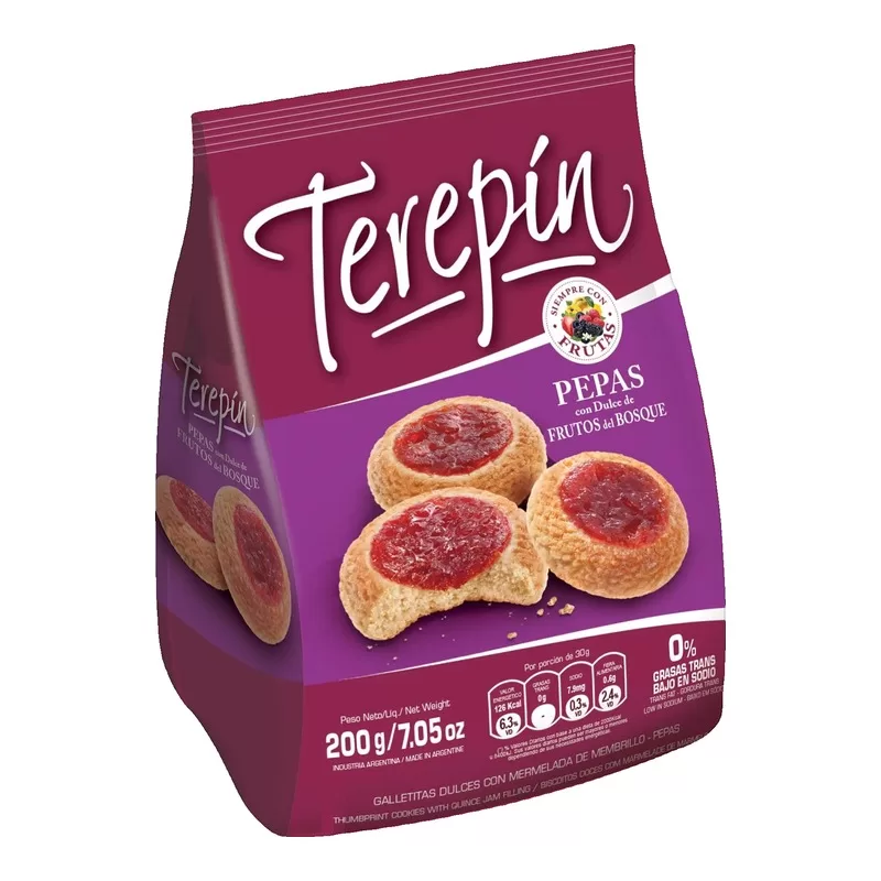 Galletitas Terepin Pepas Frutos D/Bosque X 260 Gr