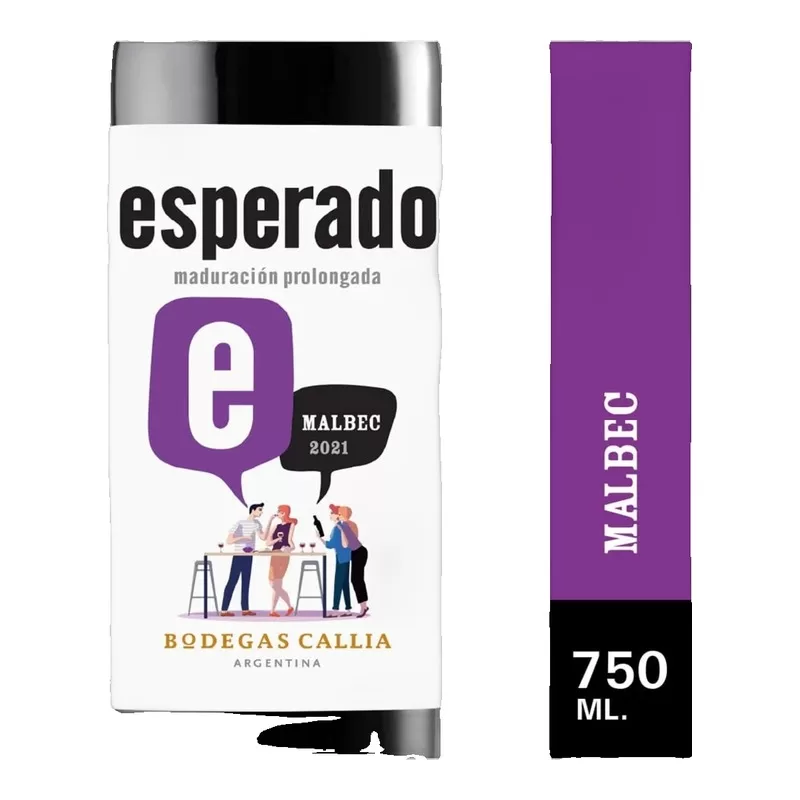 Vino Esperado Malbec X 750 Cm3
