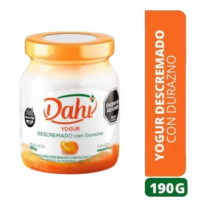 Yogur Dahi Descremado Con Duraznos X 190 Gr