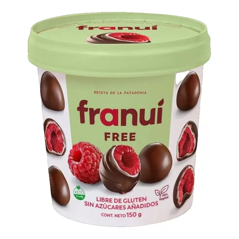 Frambuesas Fra Nui Bañadas Choc.S/Azucar X 140 Gr