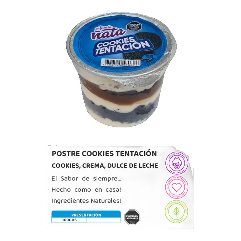 Postre Abuela Ñata Cookies Tentacion X 100 Gr