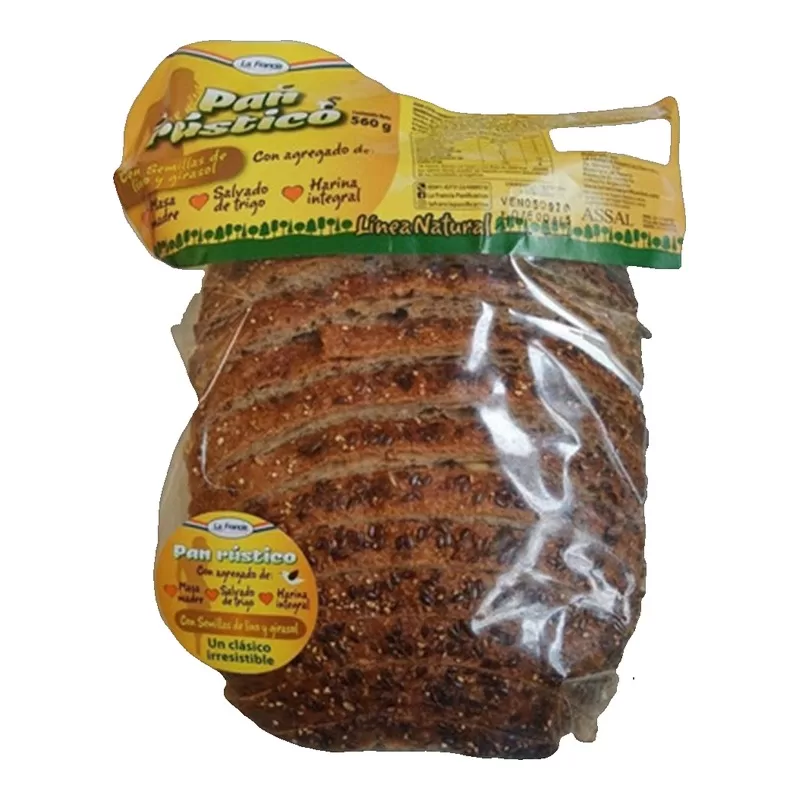 Pan Rustico La Francia Artesanal Semilla X 600 Gr