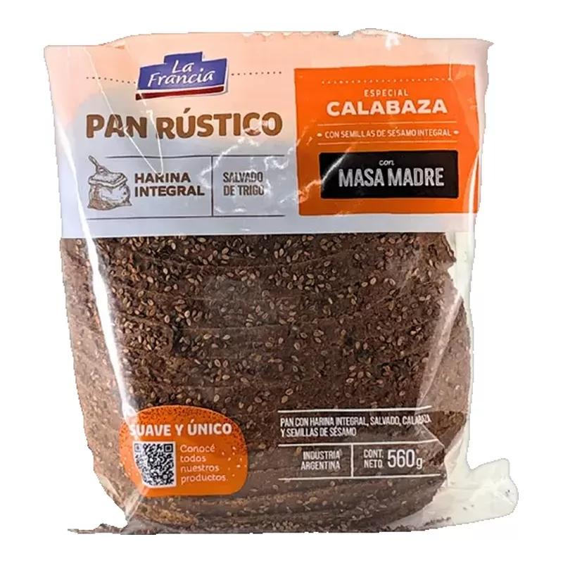 Pan Rustico La Francia Sin Semillas X 600 Gr