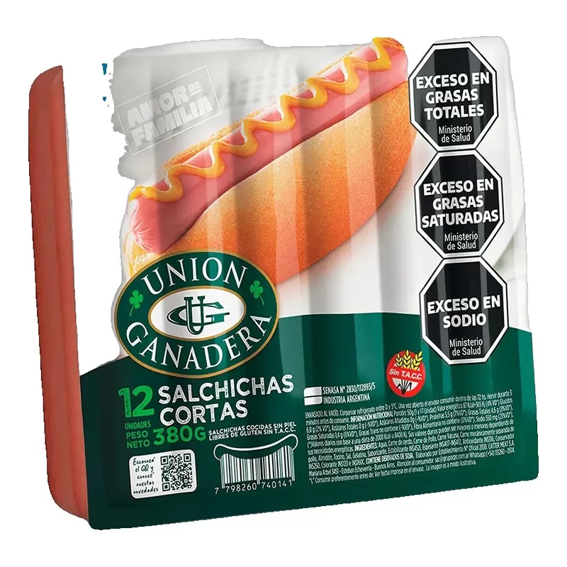 Salchicha Union Ganadera Corta X 12 X 380 Gr