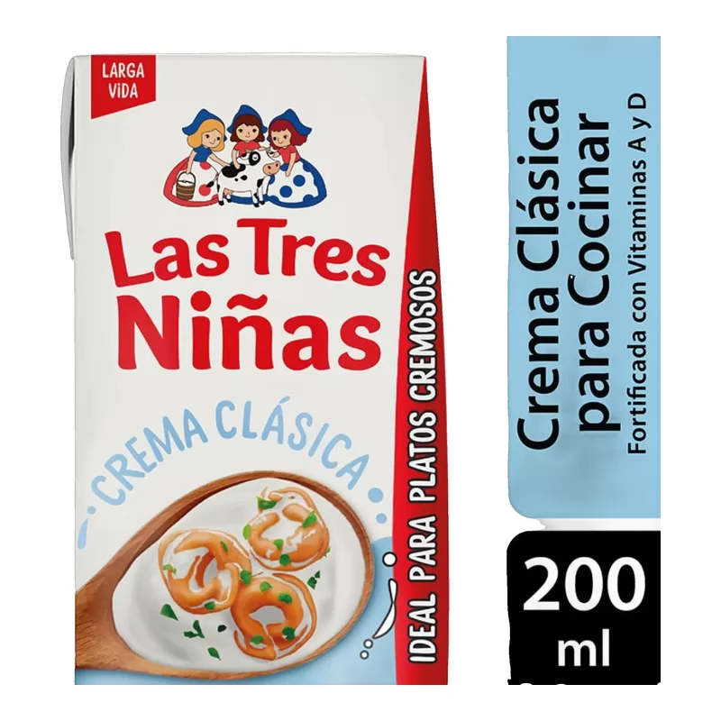 Crema Las Tres Niñas Uat Para Cocinar X 200 Cm3