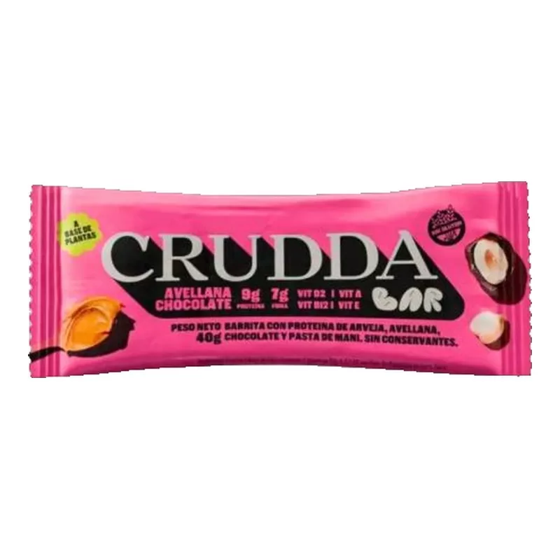 Barra Proteica Crudda Bar Avell/Chocolat X 40 Gr