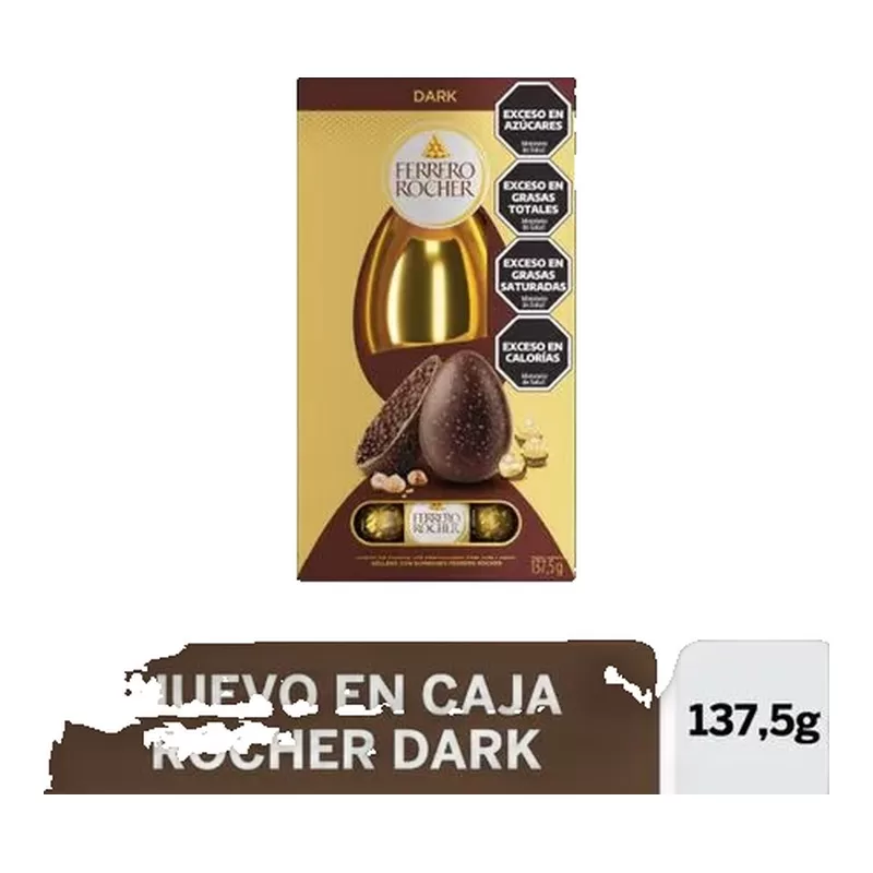 Huevo Pascua Ferrero Rocher Dark X 137 Gr