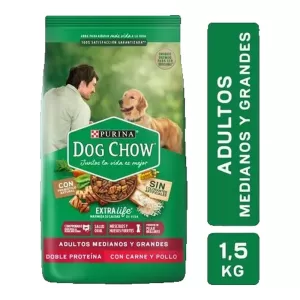 Alimento Dog Chow Ex/Life Adult.Med/Gdes X 1500 Gr