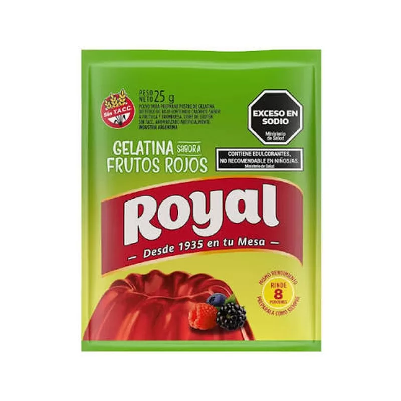 Gelatina Royal Frutos Rojos X 25 Gr