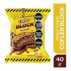 Alfajor Cofler Block Chocolate X 41 Gr