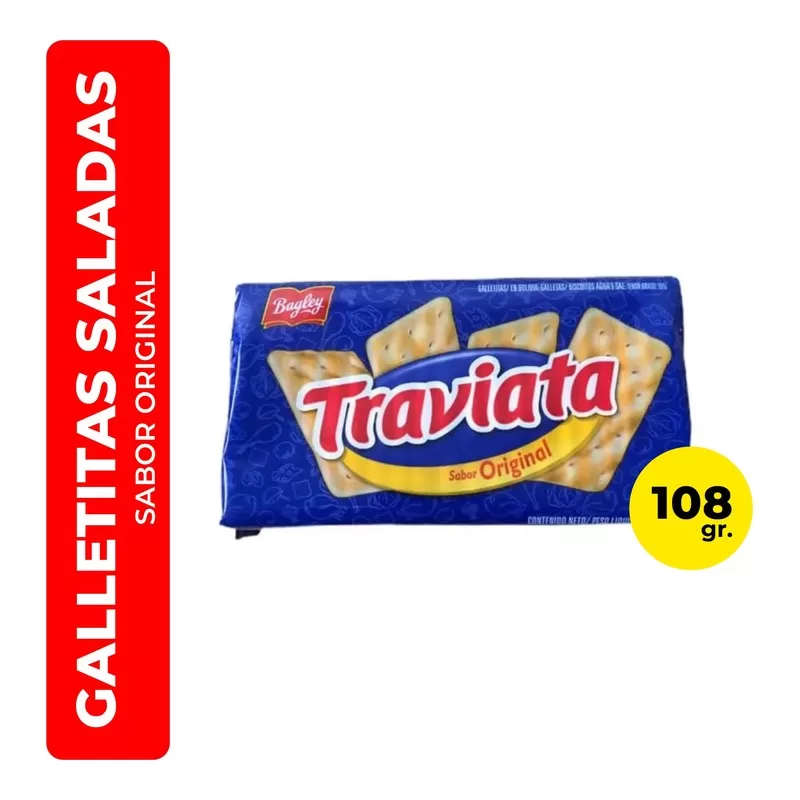 Galletitas Traviata Sabor Original X 108 Gr