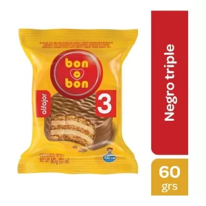 Alfajor Bon-O-Bon Triple Relleno X 60 Gr