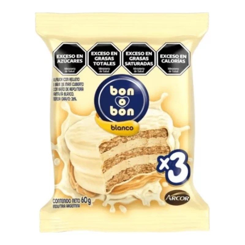 Alfajor Bon-O-Bon Triple Blanc X 60 Gr
