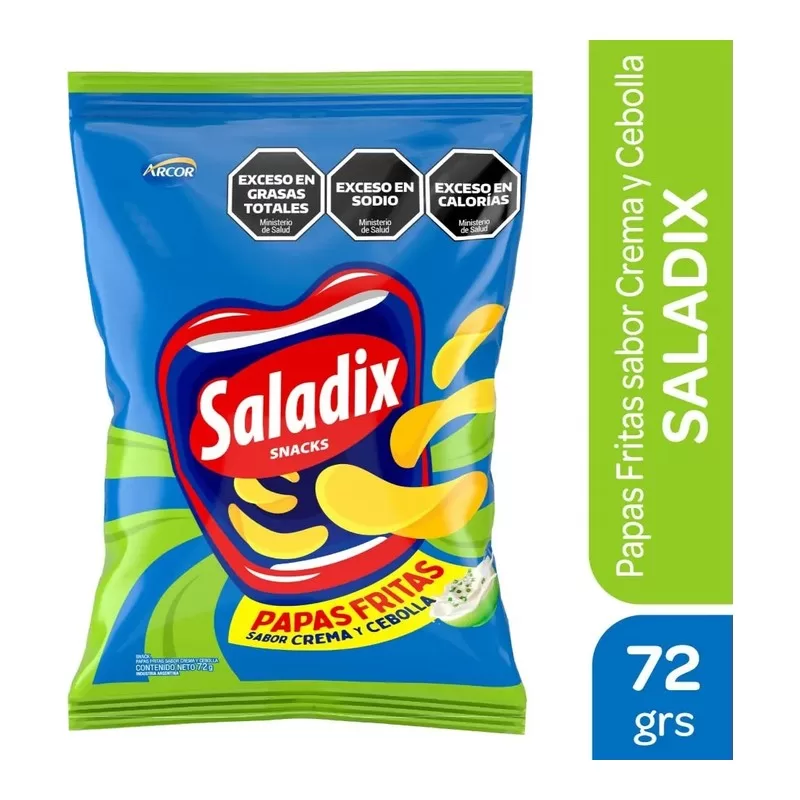 Papas Fritas Saladix Crema X 72 Gr