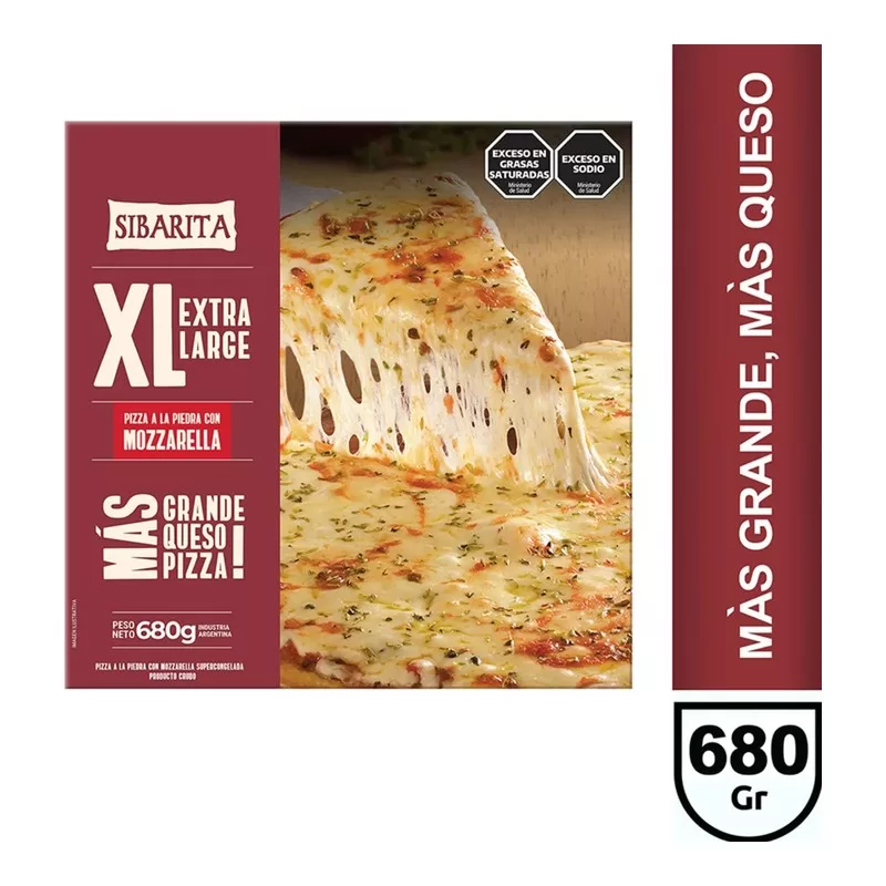 Pizza Sibarita Mozzarella Xl X 680 Gr