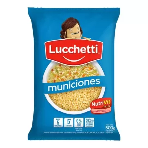 Fideos Lucchetti Municiones X 500 Gr