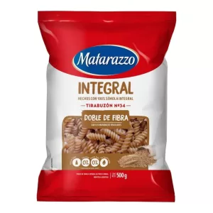 Fideos Matarazzo Integral Tirabuzón X 500 Gr