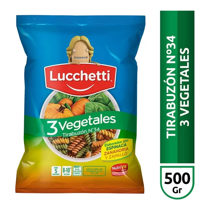 Fideos Lucchetti Tirabuzon Tre X 500 Gr