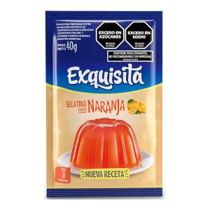 Gelatina Exquisita Naranja X 40 Gr